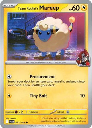Team Rocket's Mareep (72) [SV10: Destined Rivals]