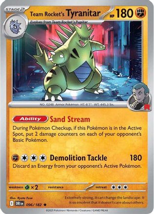 Team Rocket's Tyranitar (96) [SV10: Destined Rivals] Holofoil