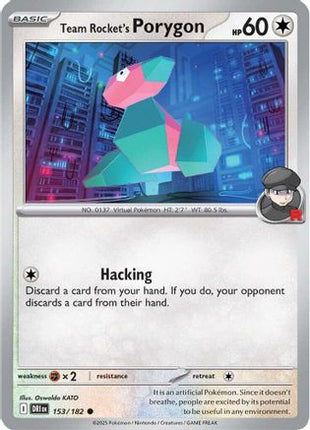 Team Rocket's Porygon (153) [SV10: Destined Rivals] Reverse Holofoil