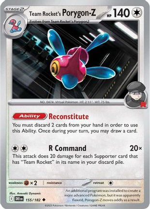 Team Rocket's Porygon-Z (155) [SV10: Destined Rivals] Reverse Holofoil