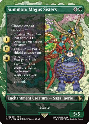 Summon: Magus Sisters (Borderless) [Commander: FINAL FANTASY] Foil