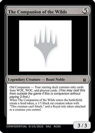 The Companion of the Wilds [Un-Known Event Playtest Cards]