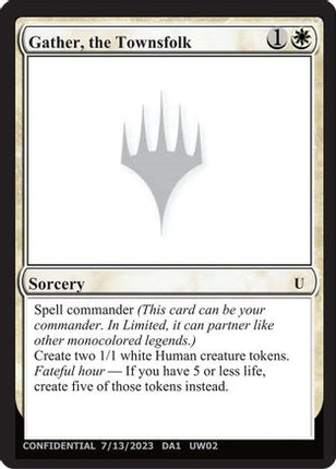 Gather, the Townsfolk [Un-Known Event Playtest Cards]