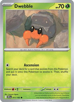 Dwebble (11) [SV10: Destined Rivals] Reverse Holofoil
