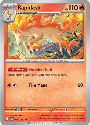 Rapidash - 030/182 (30) [SV10: Destined Rivals] Reverse Holofoil