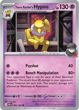 Team Rocket's Hypno (80) [SV10: Destined Rivals] Reverse Holofoil