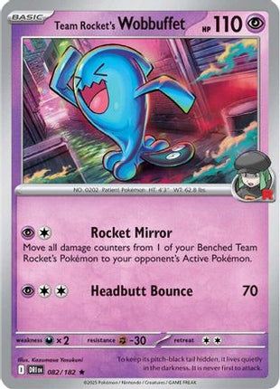 Team Rocket's Wobbuffet (82) [SV10: Destined Rivals] Holofoil