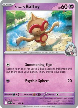 Steven's Baltoy (83) [SV10: Destined Rivals] Reverse Holofoil