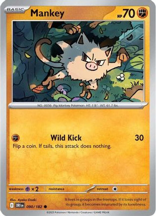 Mankey (90) [SV10: Destined Rivals] Reverse Holofoil