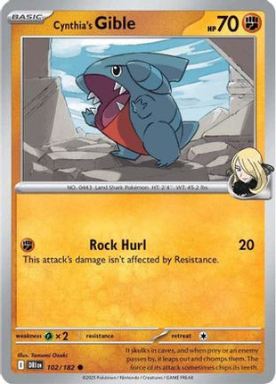 Cynthia's Gible (102) [SV10: Destined Rivals] Reverse Holofoil
