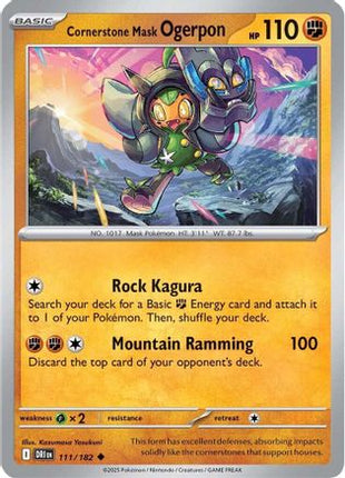 Cornerstone Mask Ogerpon (111) [SV10: Destined Rivals] Reverse Holofoil