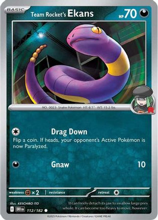 Team Rocket's Ekans (112) [SV10: Destined Rivals] Reverse Holofoil
