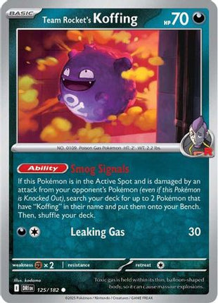 Team Rocket's Koffing (125) [SV10: Destined Rivals] Reverse Holofoil