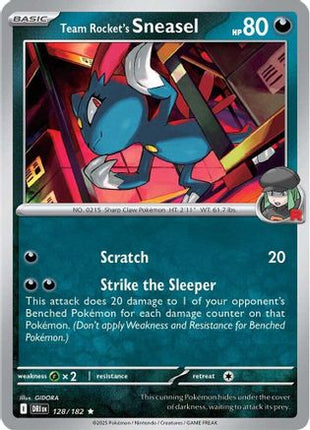 Team Rocket's Sneasel (128) [SV10: Destined Rivals] Holofoil