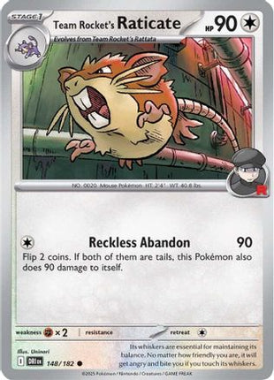 Team Rocket's Raticate - 148/182 (148) [SV10: Destined Rivals] Reverse Holofoil