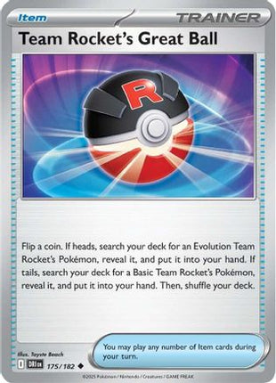 Team Rocket's Great Ball (175) [SV10: Destined Rivals] Reverse Holofoil