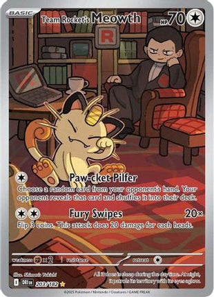 Team Rocket's Meowth - 203/182 (203) [SV10: Destined Rivals] Holofoil