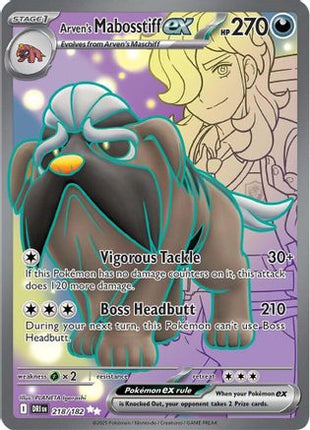 Arven's Mabosstiff ex - 218/182 (218) [SV10: Destined Rivals] Holofoil