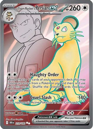 Team Rocket's Persian ex - 219/182 (219) [SV10: Destined Rivals] Holofoil
