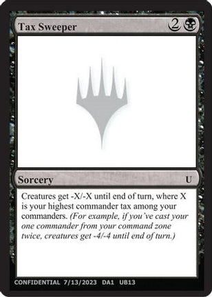 Tax Sweeper [Un-Known Event Playtest Cards]