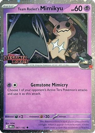 Team Rocket's Mimikyu (Destined Rivals Stamp) (87) [SV10: Destined Rivals] Holofoil