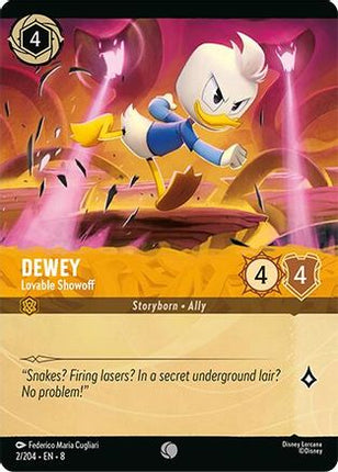 Dewey - Lovable Showoff (Foil Extended) (2/204) - Reign of Jafar Cold Foil
