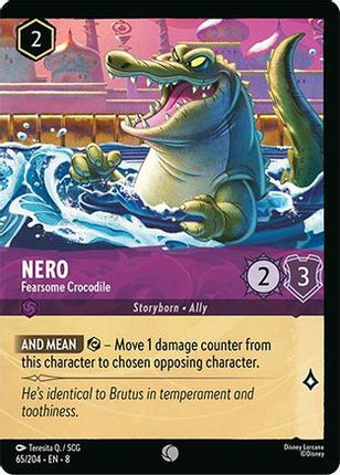 Nero - Fearsome Crocodile (Foil Extended) (65/204) - Reign of Jafar Cold Foil