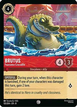 Brutus - Fearsome Crocodile (Foil Extended) (125/204) - Reign of Jafar Cold Foil