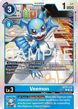 Veemon [BT22-019] [Cyber Eden] Foil