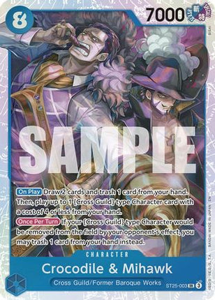 Crocodile & Mihawk (ST25-003) - Starter Deck 25: BLUE Buggy Foil