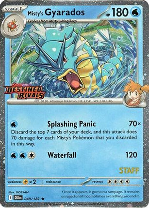 Misty's Gyarados (Prerelease Staff) (49) [SV10: Destined Rivals] Holofoil