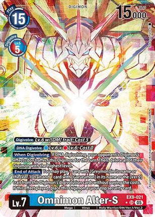Omnimon Alter-S (Alternate Art) [EX9-021] [Versus Monsters] Foil