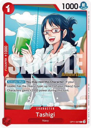 Tashigi (OP11-007) - A Fist of Divine Speed Release Event Cards