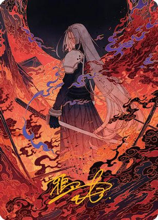 Nibelheim Aflame Art Card (Gold-Stamped Signature) [Art Series: FINAL FANTASY]