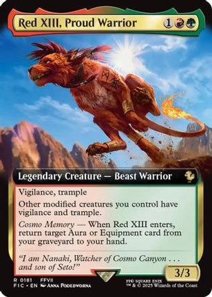 Red XIII, Proud Warrior (Extended Art) [Commander: FINAL FANTASY] Foil