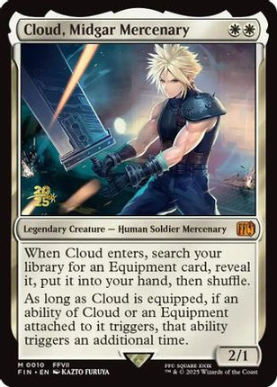 Cloud, Midgar Mercenary [Prerelease Cards] Foil