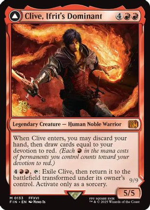 Clive, Ifrit's Dominant [Prerelease Cards] Foil
