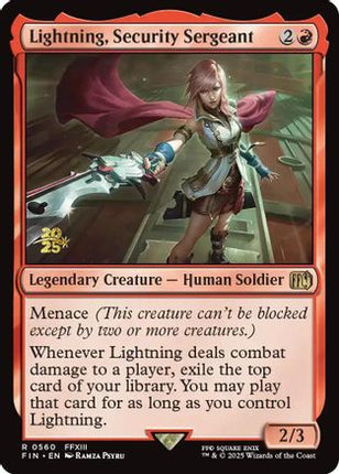 Lightning, Security Sergeant [Prerelease Cards] Foil