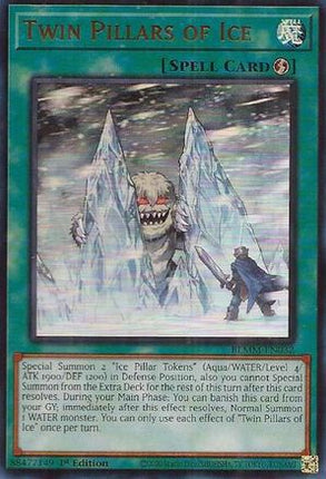 Twin Pillars of Ice [BLMM-EN032] Ultra Rare 1st Edition
