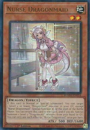 Nurse Dragonmaid [BLMM-EN054] Ultra Rare 1st Edition