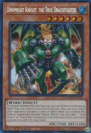 Dinomight Knight, the True Dracofighter [BLMM-EN126] Secret Rare 1st Edition