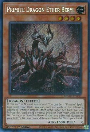Primite Dragon Ether Beryl [BLMM-EN130] Secret Rare 1st Edition