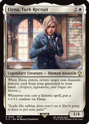 Elena, Turk Recruit (Surge Foil) [Commander: FINAL FANTASY] Foil