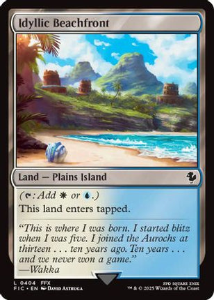 Idyllic Beachfront (Surge Foil) [Commander: FINAL FANTASY] Foil