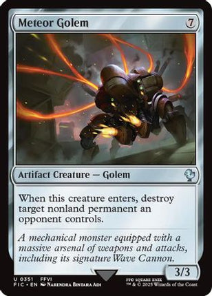Meteor Golem (Surge Foil) [Commander: FINAL FANTASY] Foil