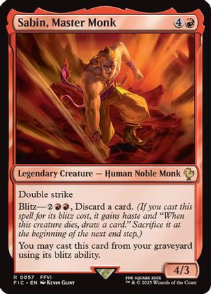 Sabin, Master Monk (Surge Foil) [Commander: FINAL FANTASY] Foil