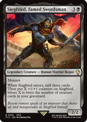 Siegfried, Famed Swordsman (Surge Foil) [Commander: FINAL FANTASY] Foil
