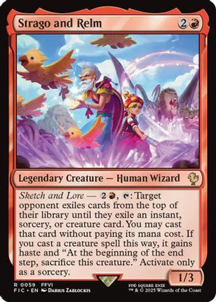 Strago and Relm (Surge Foil) [Commander: FINAL FANTASY] Foil