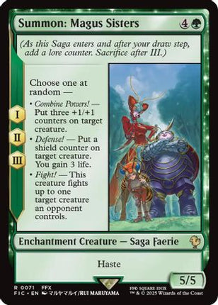 Summon: Magus Sisters (Surge Foil) [Commander: FINAL FANTASY] Foil