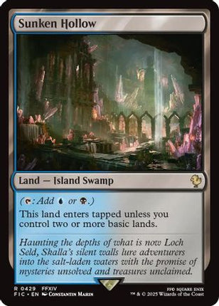 Sunken Hollow (Surge Foil) [Commander: FINAL FANTASY] Foil